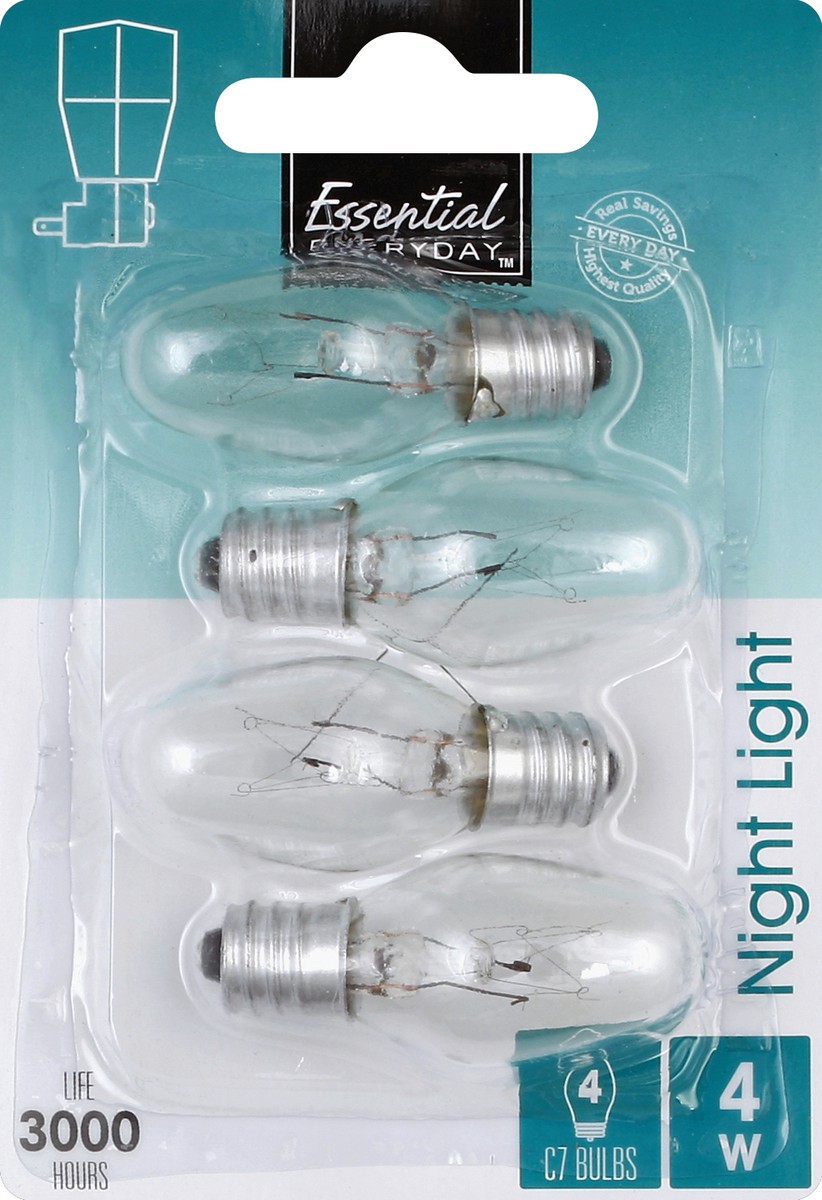 slide 5 of 6, Essential Everyday Light Bulbs, Night Light, 4 Watts, 4 ct