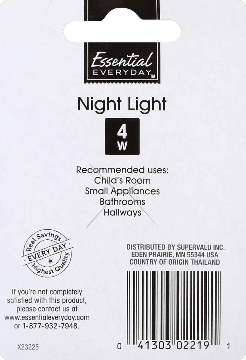 slide 2 of 6, Essential Everyday Light Bulbs, Night Light, 4 Watts, 4 ct