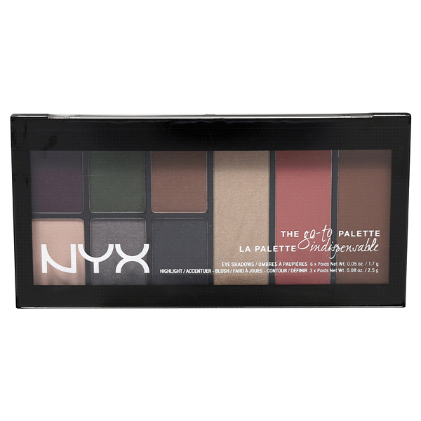 slide 1 of 2, NYX Professional Makeup Go To Eyeshadow Palette Bon Voyage, 0.54 oz