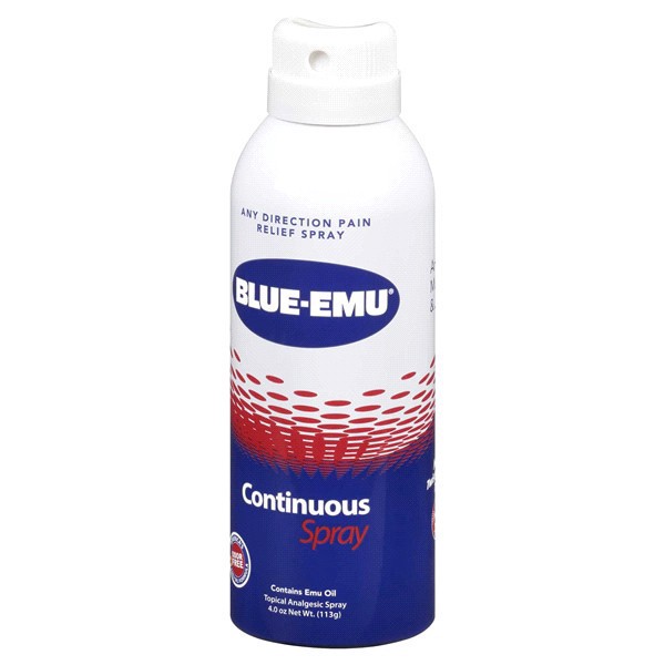 slide 8 of 17, Blue-Emu Pain Relief, Odor Free, Maximum Strength, Spray, 4 oz