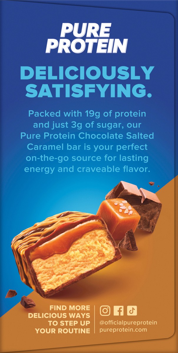 slide 3 of 15, Pure Protein Bars, Chocolate Salted Caramel, 19 g Protein, 1.76 oz, 6 ct, 6 ct