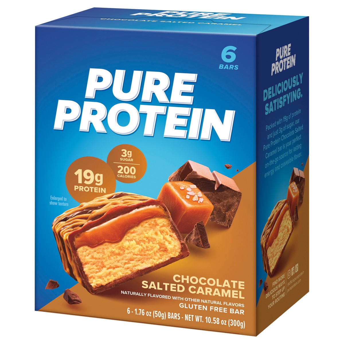 slide 5 of 15, Pure Protein Bars, Chocolate Salted Caramel, 19 g Protein, 1.76 oz, 6 ct, 6 ct