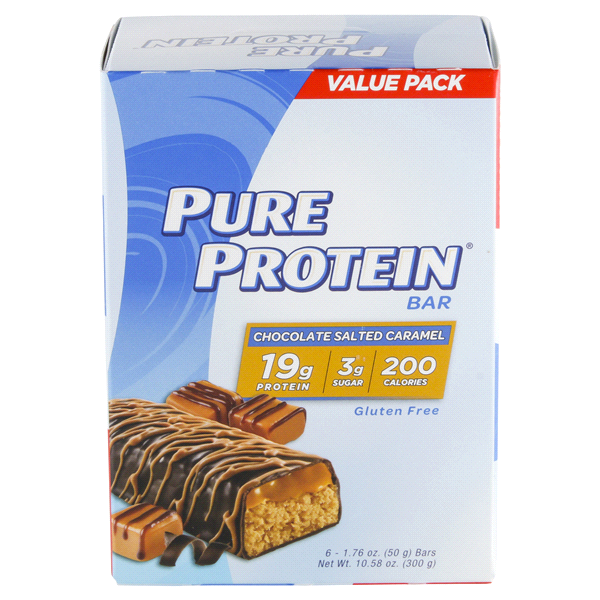 slide 1 of 3, Pure Protein Bar, Chocolate Salted Caramel, Value Pack 6-1.76 Oz Bars, 6 ct; 1.76 oz