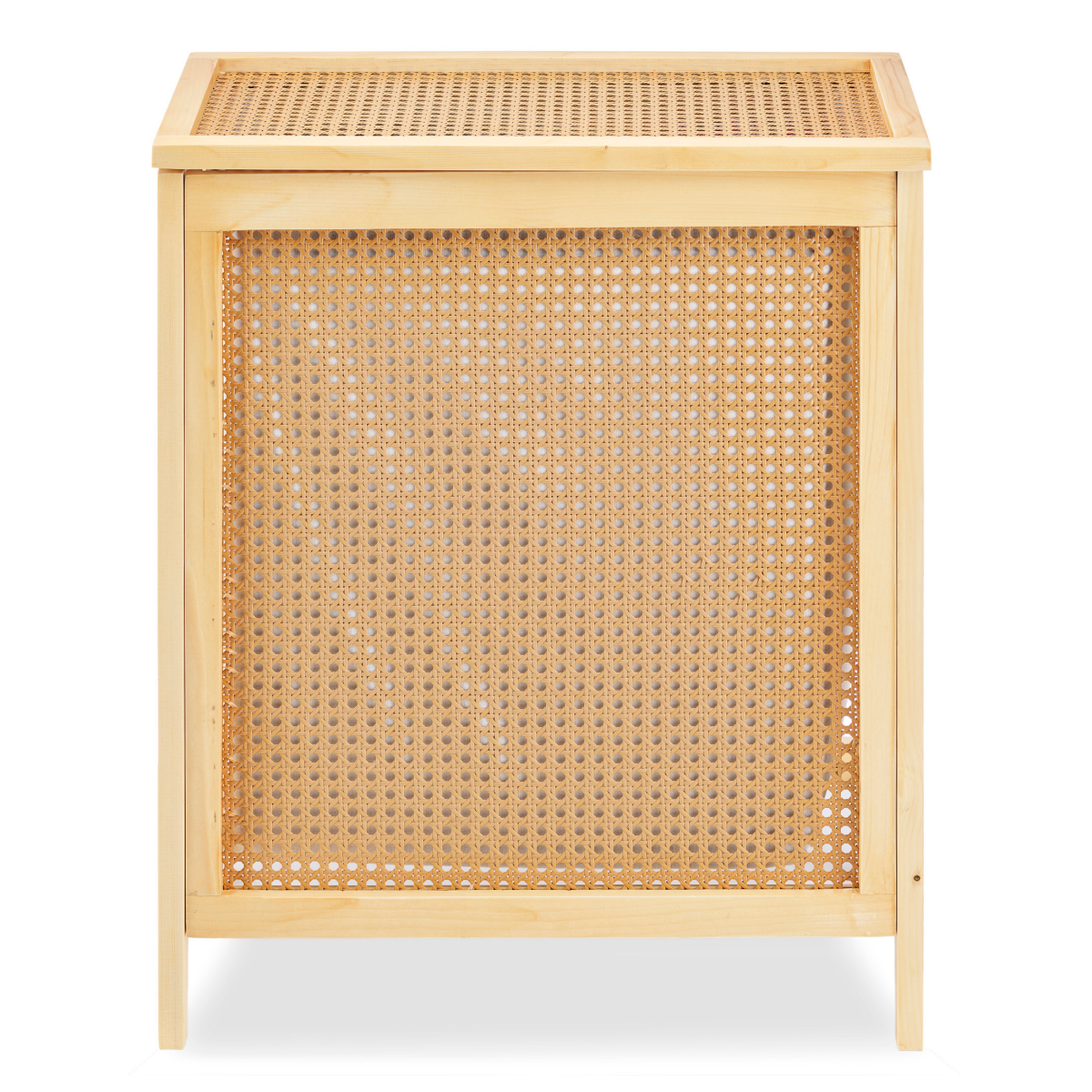 slide 21 of 21, Whitmor Cane Natural Hamper with Lid, 1 ct