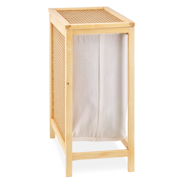 slide 4 of 21, Whitmor Cane Natural Hamper with Lid, 1 ct