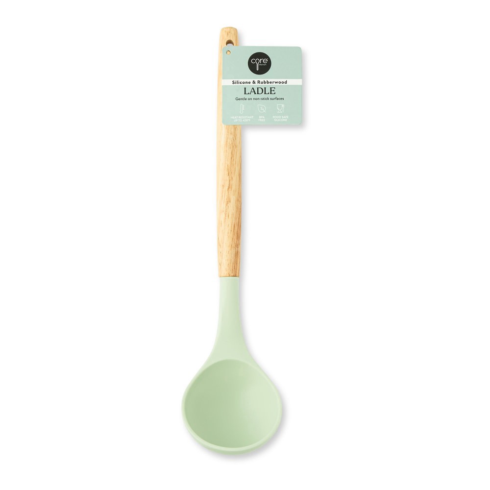 slide 3 of 3, Core Kitchen Silicone Ladle - Sage, 1 ct