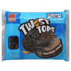 slide 1 of 1, Harris Teeter Twist Tops Sandwich Creme Cookies - Chocolate, 15.25 oz