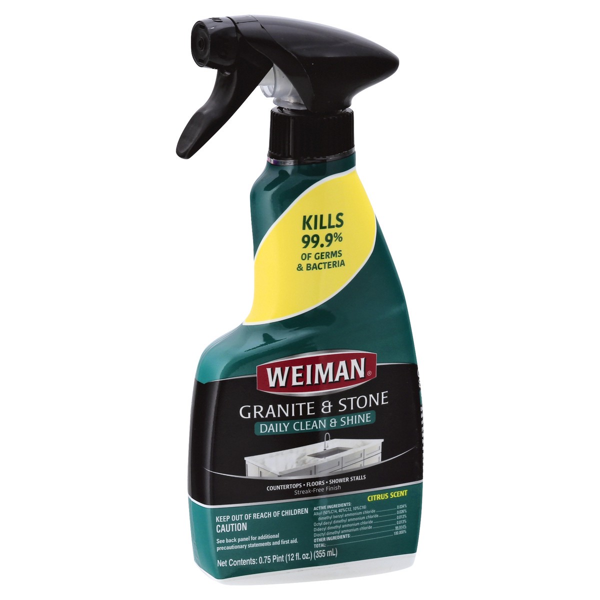 slide 2 of 12, Weiman Granite & Stone Citrus Scent Daily Clean & Shine 0.75 pt, 12 fl oz
