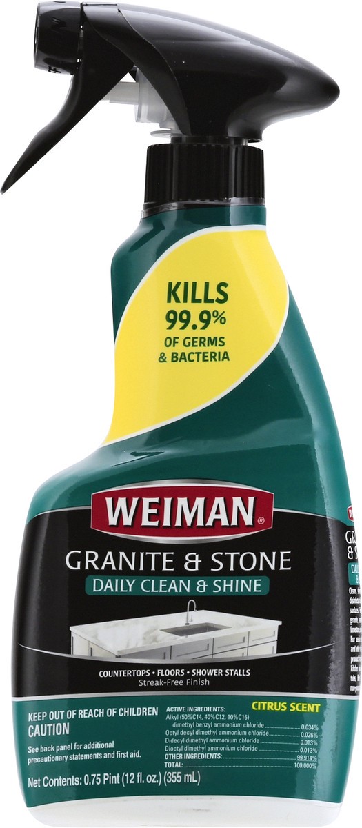 slide 11 of 12, Weiman Granite & Stone Citrus Scent Daily Clean & Shine 0.75 pt, 12 fl oz