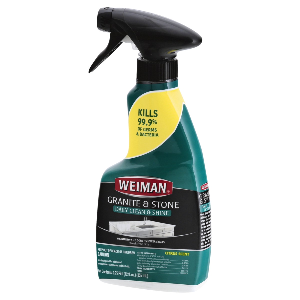 slide 9 of 12, Weiman Granite & Stone Citrus Scent Daily Clean & Shine 0.75 pt, 12 fl oz