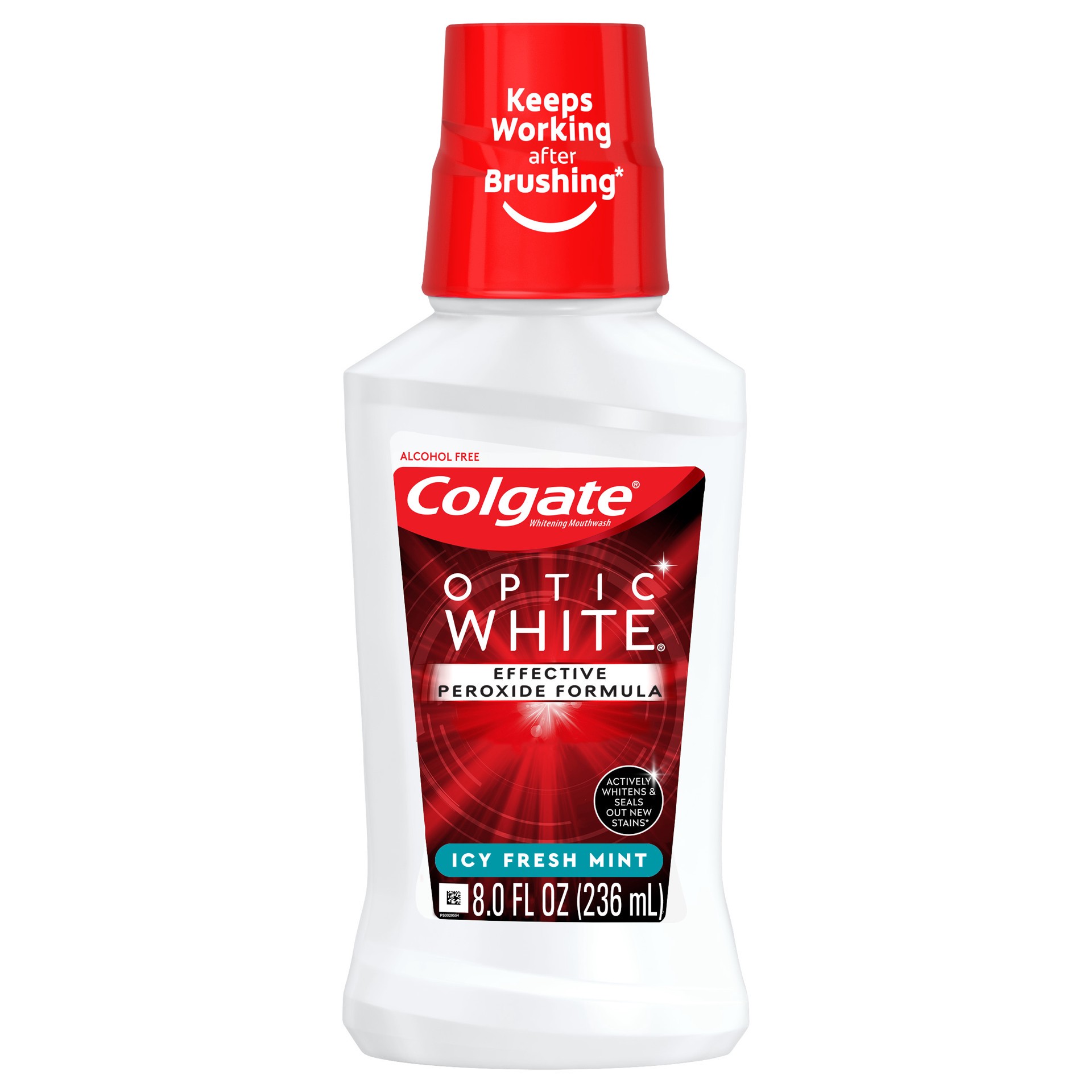 slide 1 of 1, Colgate Optic White Whitening Mouthwash, Fresh Mint - 236 mL, 8 fl.oz., 8 fl oz