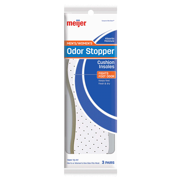 slide 1 of 1, Meijer Odor Stopper Insoles, 1 ct