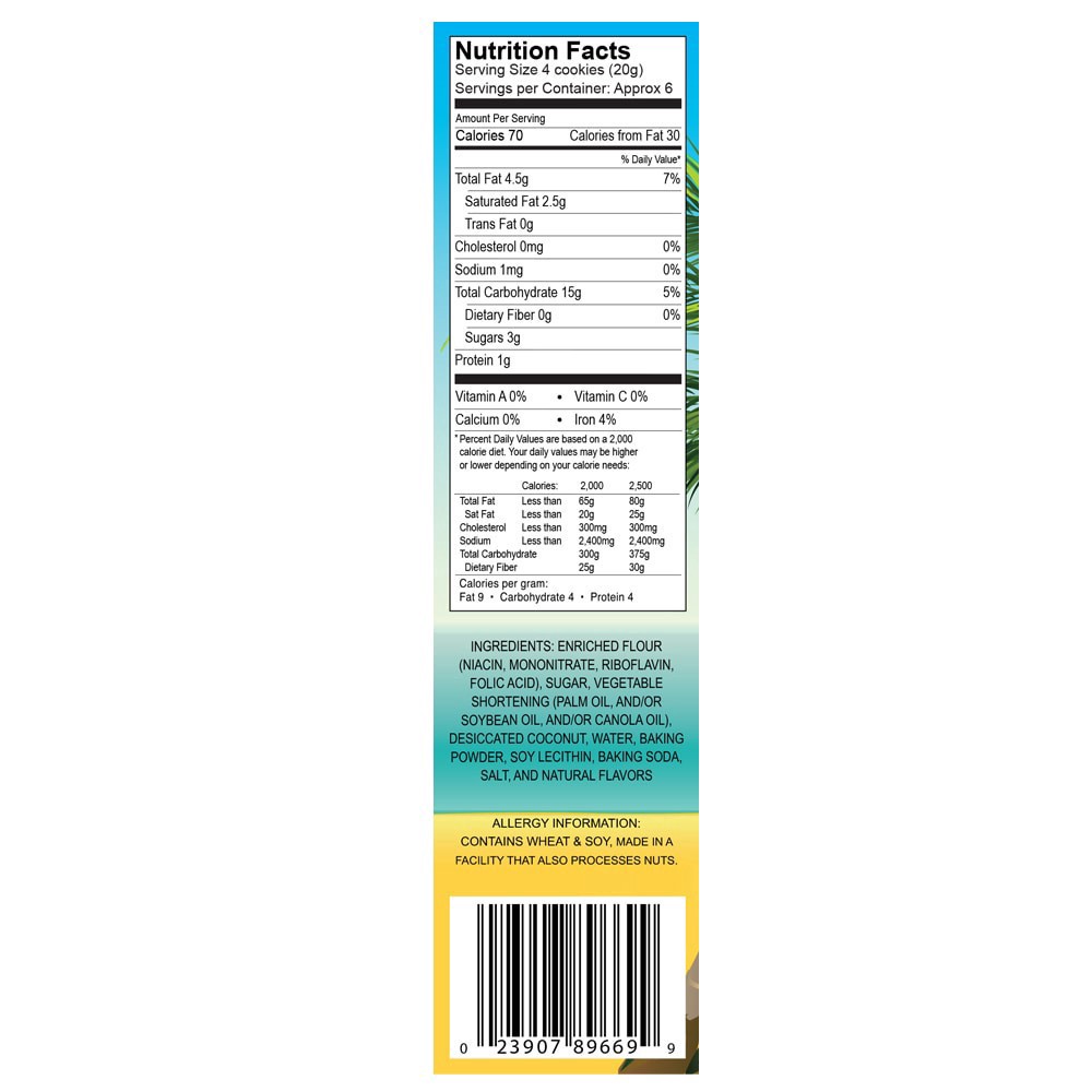 slide 2 of 2, Luv Yu Coconut Cookies, 4 oz