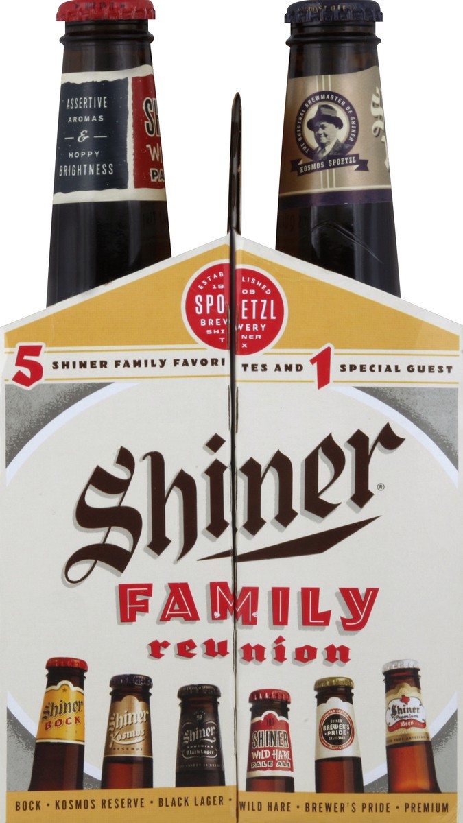 slide 2 of 5, Shiner Family Reunion Variety Pack 6– Glass Bottles, 6 ct; 12 oz