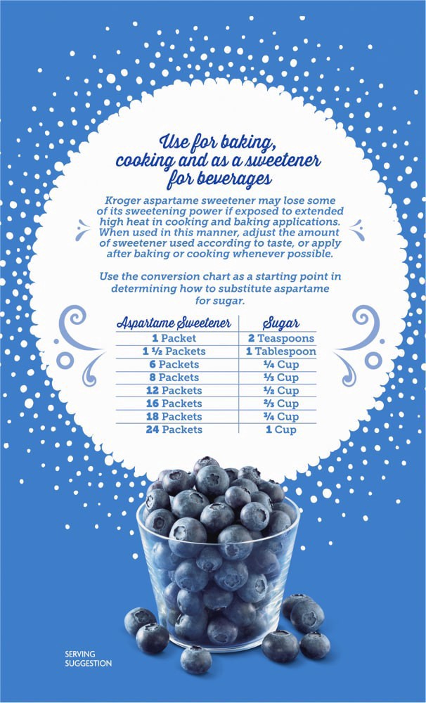 slide 2 of 4, Kroger Zero Calorie Aspartame Sweetener, 250 ct