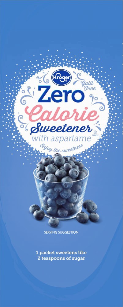 slide 3 of 4, Kroger Zero Calorie Aspartame Sweetener, 250 ct