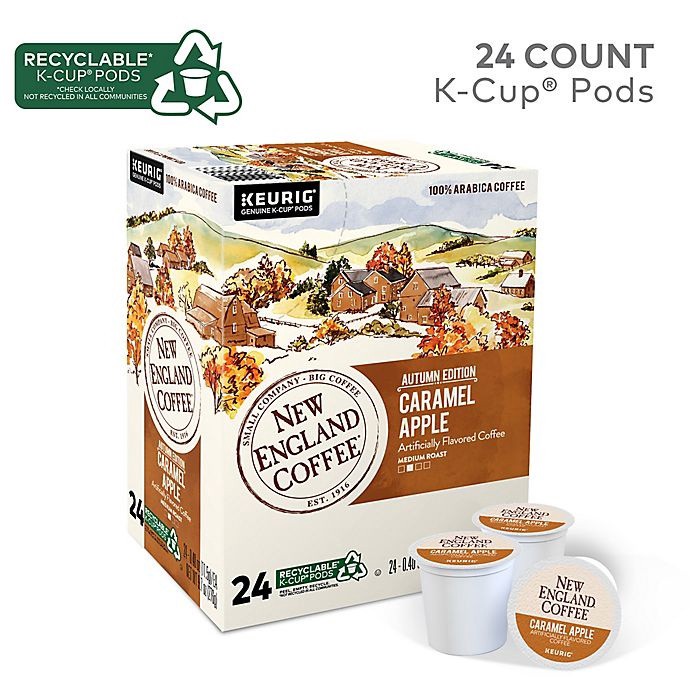 slide 2 of 5, New England Coffee Caramel Apple Coffee Keurig K-Cup Pods, 24 ct