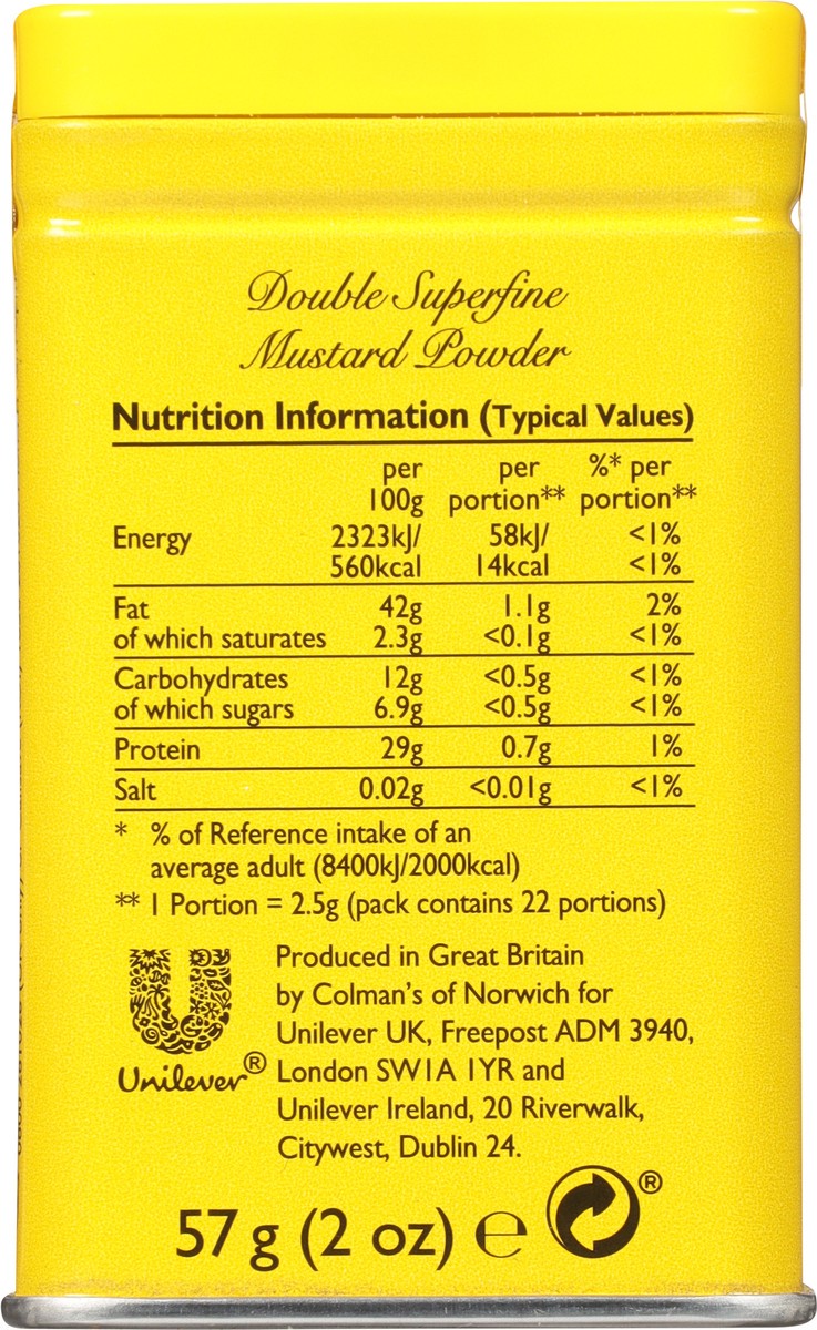 slide 5 of 9, Colman's of Norwich Powder Mustard 57 g, 57 g