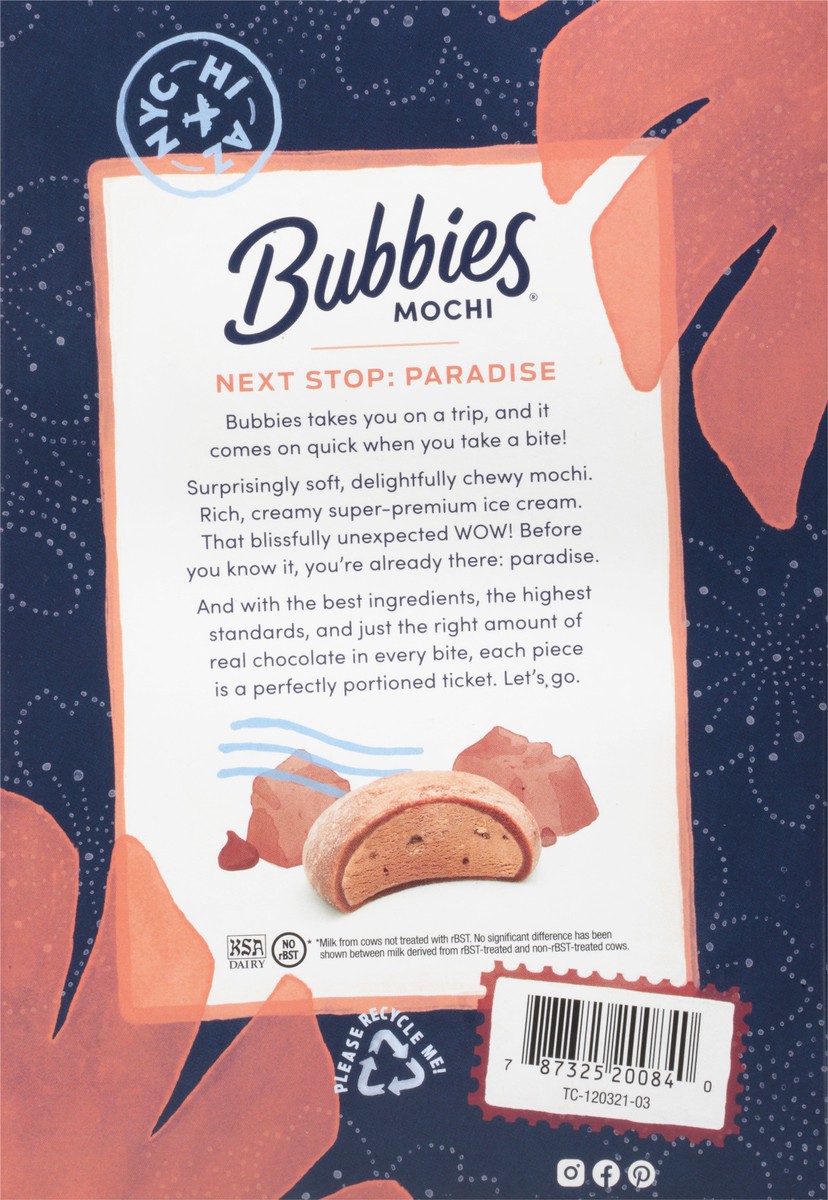 slide 9 of 9, Bubbies Triple Chocolate Mochi 6 - 1.25 oz ea, 6 ct