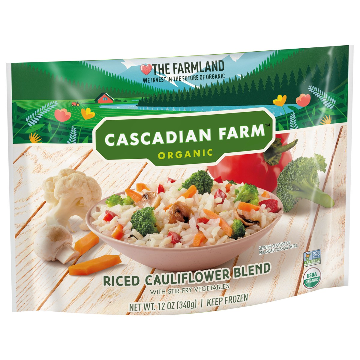 slide 7 of 9, Cascadian Farm Organic Cauliflower Blend, Stir-fry Vegetables, Non-GMO, 12 oz, 12 oz