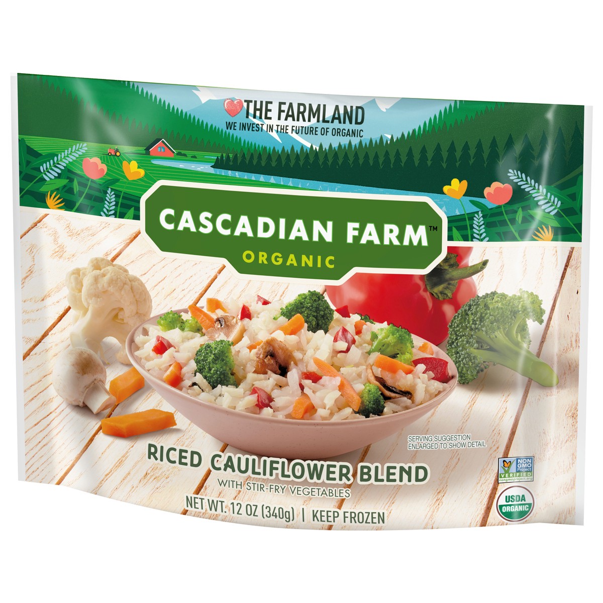 slide 9 of 9, Cascadian Farm Organic Cauliflower Blend, Stir-fry Vegetables, Non-GMO, 12 oz, 12 oz