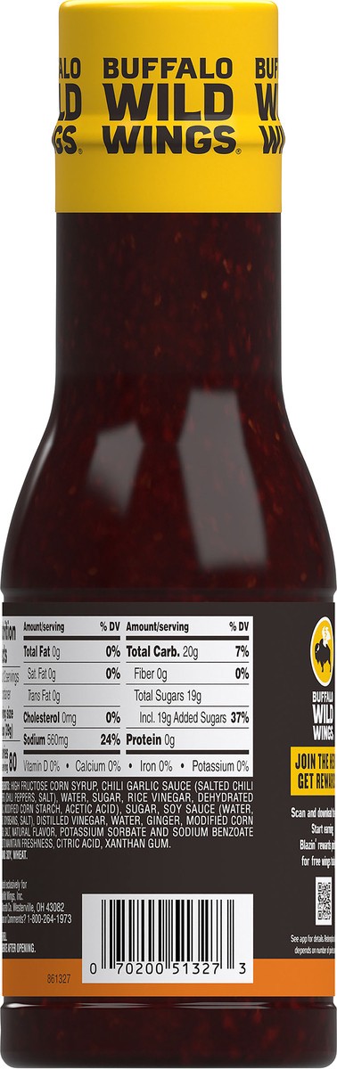 slide 6 of 9, Buffalo Wild Wings Asian Zing Sauce 12 fl oz, 12 fl oz