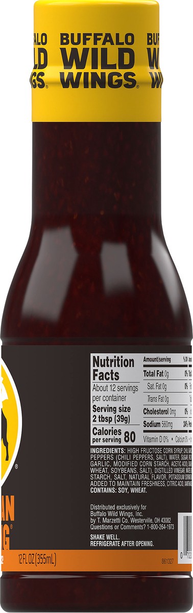 slide 7 of 9, Buffalo Wild Wings Asian Zing Sauce 12 fl oz, 12 fl oz