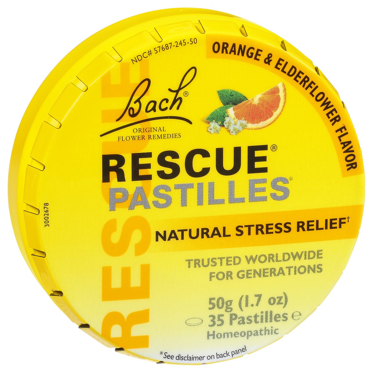 slide 6 of 11, Bach Original Flower Remedies Rescue Orange & Elderflower Flavor Natural Stress Relief 35 Pastilles, 35 ct