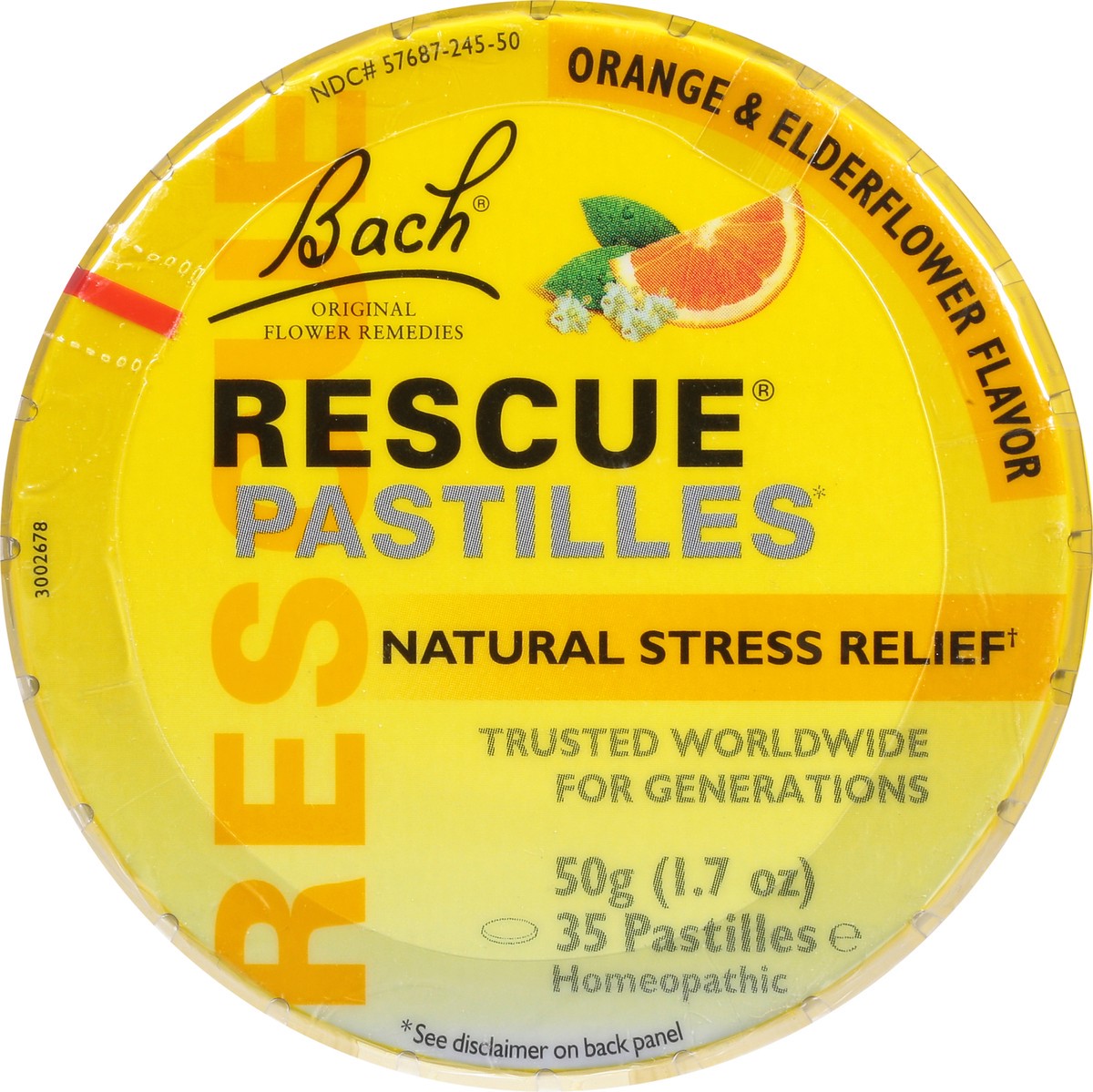 slide 7 of 11, Bach Original Flower Remedies Rescue Orange & Elderflower Flavor Natural Stress Relief 35 Pastilles, 35 ct