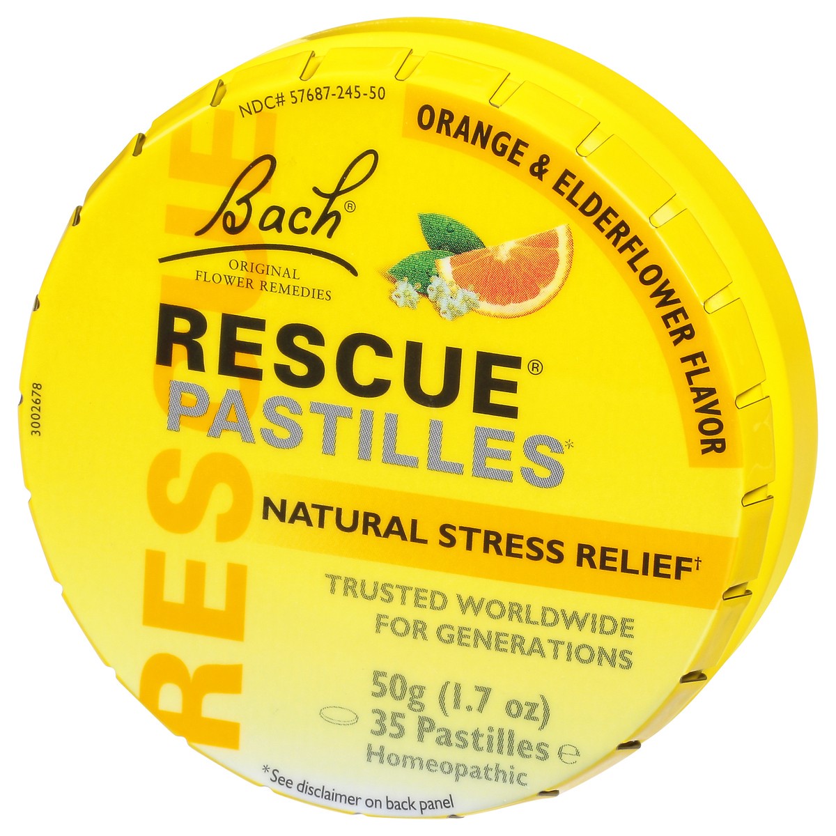 slide 8 of 11, Bach Original Flower Remedies Rescue Orange & Elderflower Flavor Natural Stress Relief 35 Pastilles, 35 ct