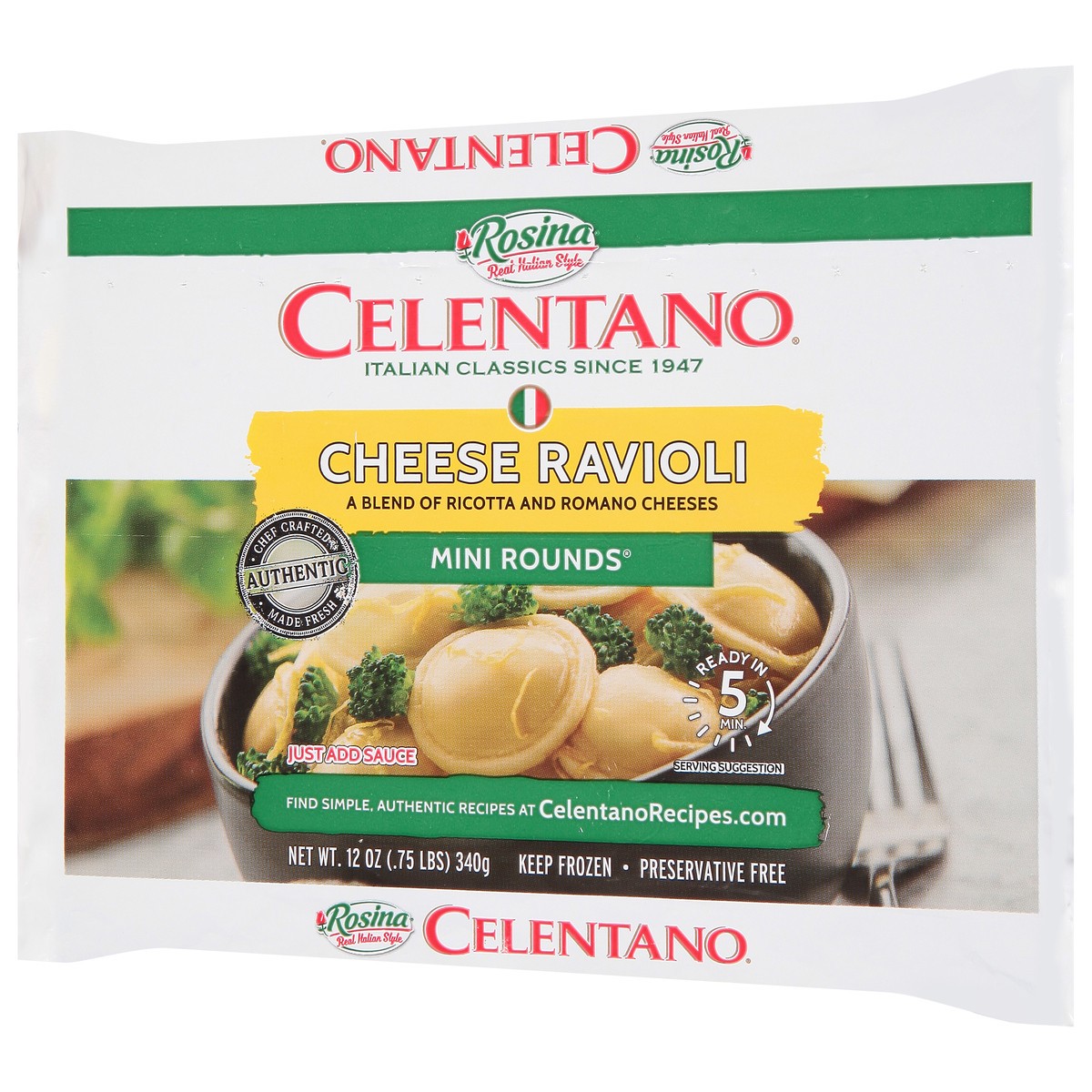 slide 4 of 13, Celentano Cheese Ravioli Mini Rounds 12 oz, 12 oz