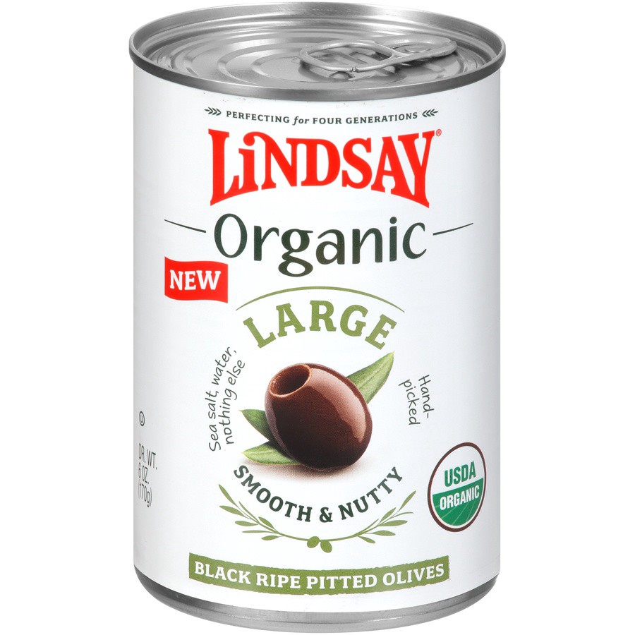 slide 1 of 7, Lindsay Organic Black Ripe Pitted Olives Large 6 oz, 6 oz