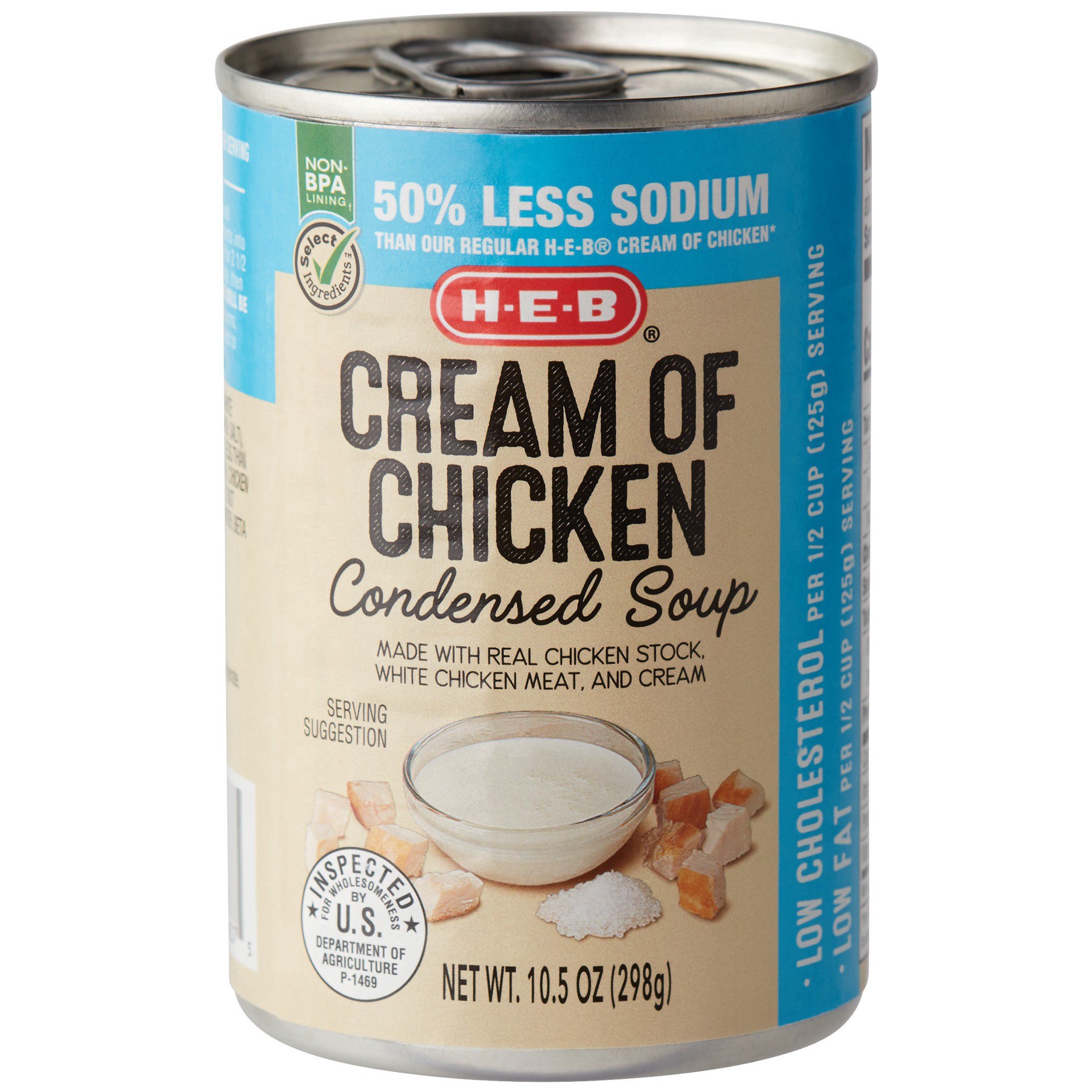 slide 1 of 1, H-E-B Select Ingredients Healthy Cream Of Chicken Soup, 10.5 oz