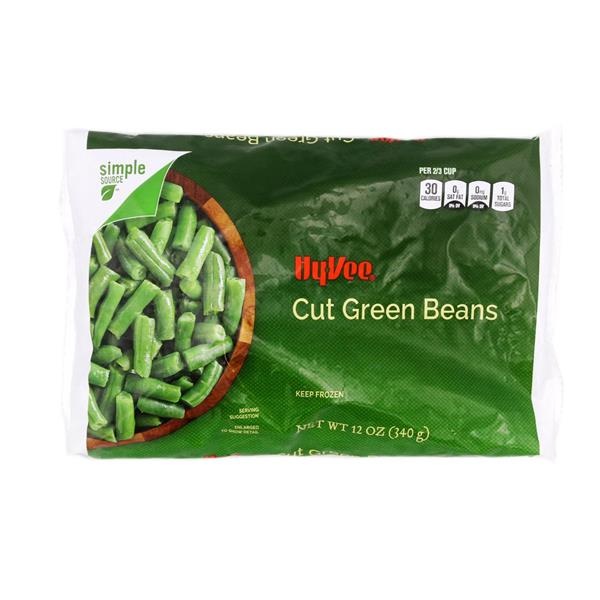 slide 1 of 1, Hy-Vee Cut Green Beans, 12 oz