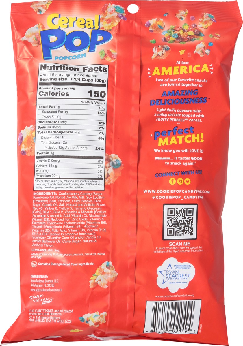 slide 9 of 9, Fruity Pebbles Pop Cereal Popcorn 5.25 oz, 5.25 oz