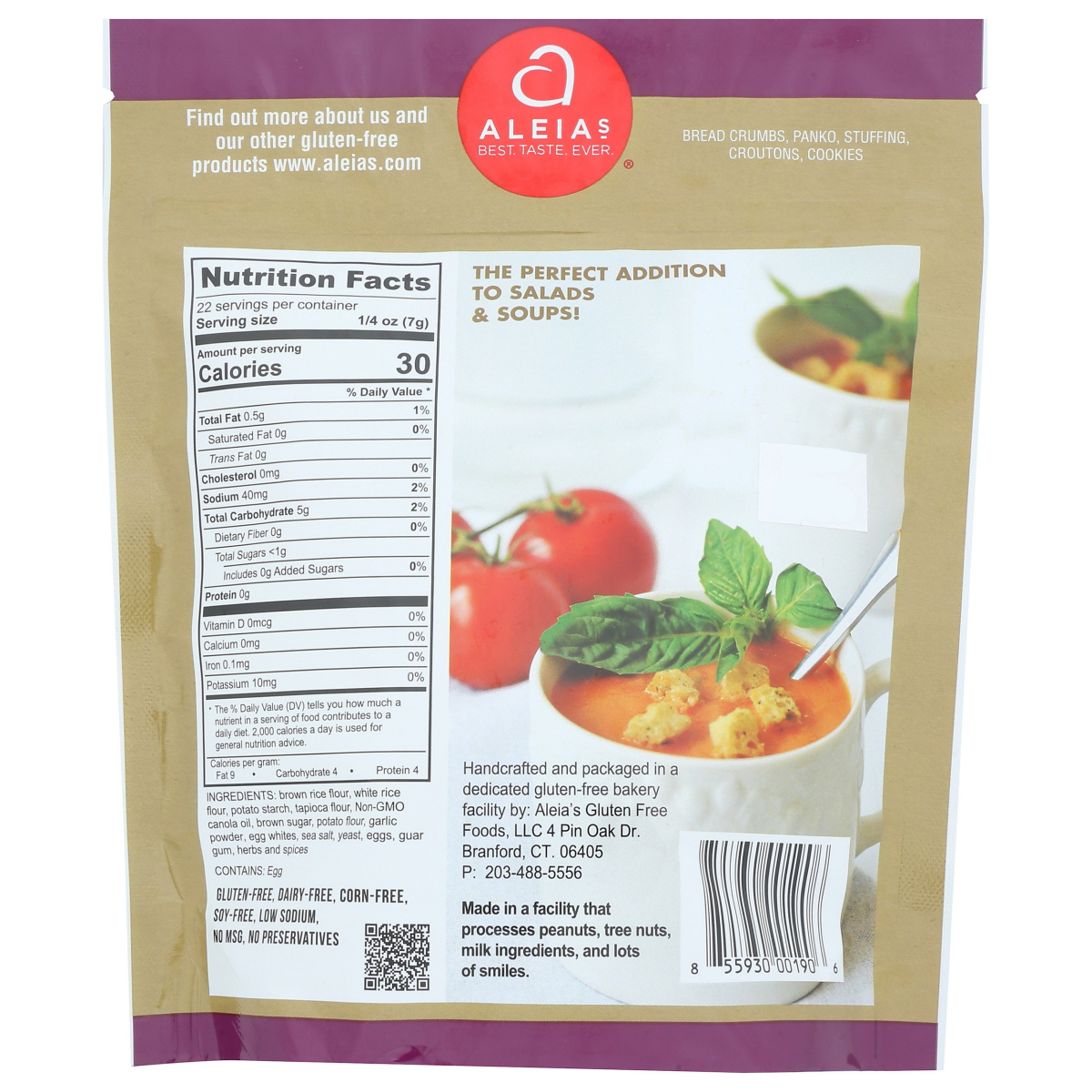 slide 2 of 5, Aleia's Gluten-Free Garlic Croutons 5.5 oz, 5.5 oz