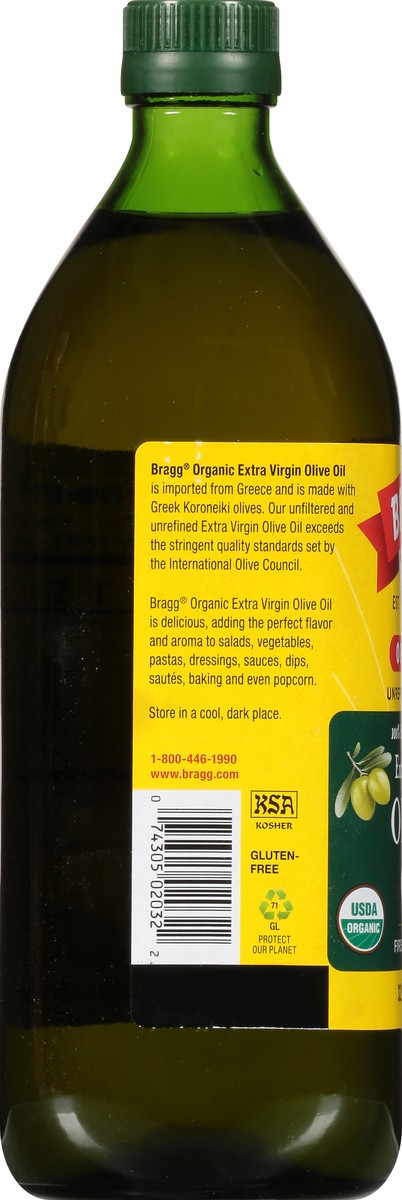 slide 7 of 9, Bragg Extra Virgin Organic Olive Oil 32 fl oz, 32 fl oz