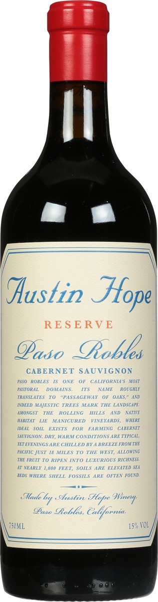 slide 6 of 9, Austin Hope Winery Paso Robles Reserve Cabernet Sauvignon 750 ml, 