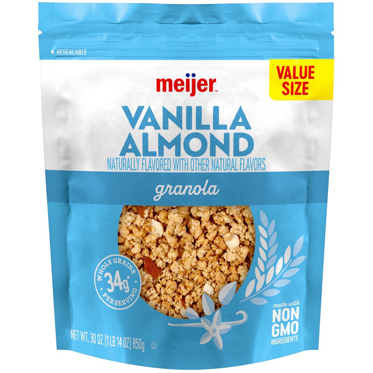 slide 1 of 5, Meijer Vanilla Almond Granola, 30 oz