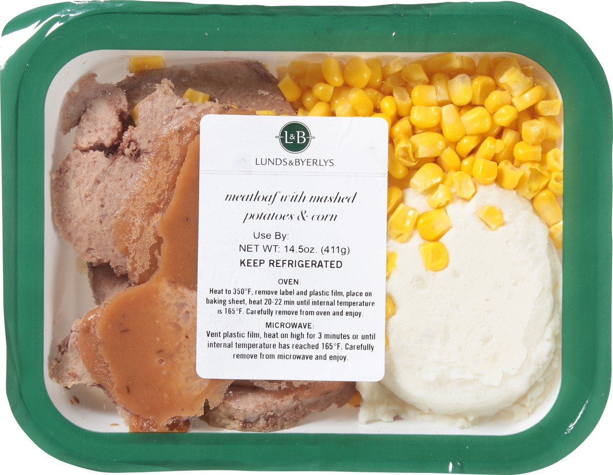slide 9 of 9,  Meatloaf with Mashed Potatoes & Corn 14.5 oz, 14.5 oz
