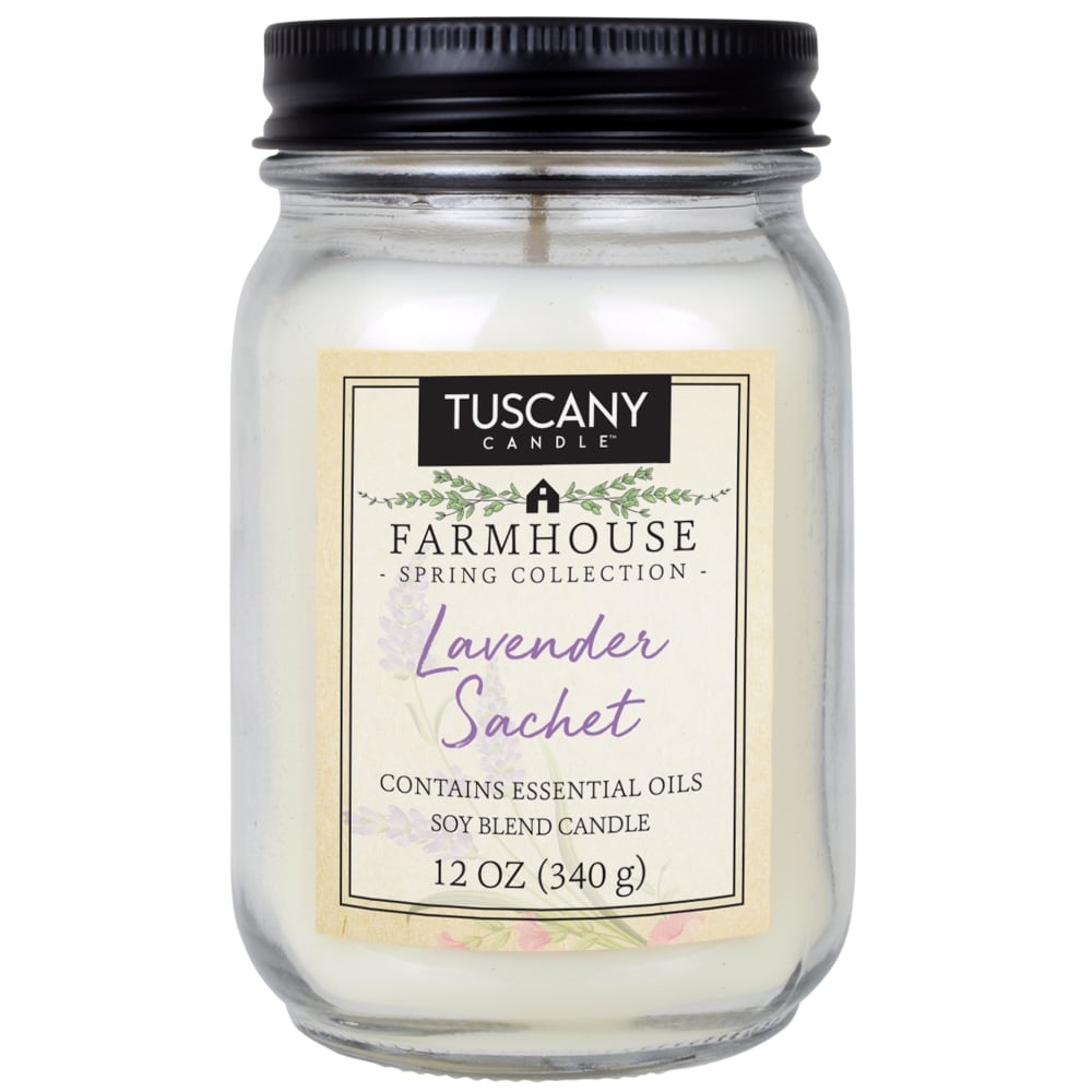 slide 1 of 1, Tuscany Farmhouse Spring Collection Lavender Sachet Candle - White, 12 oz