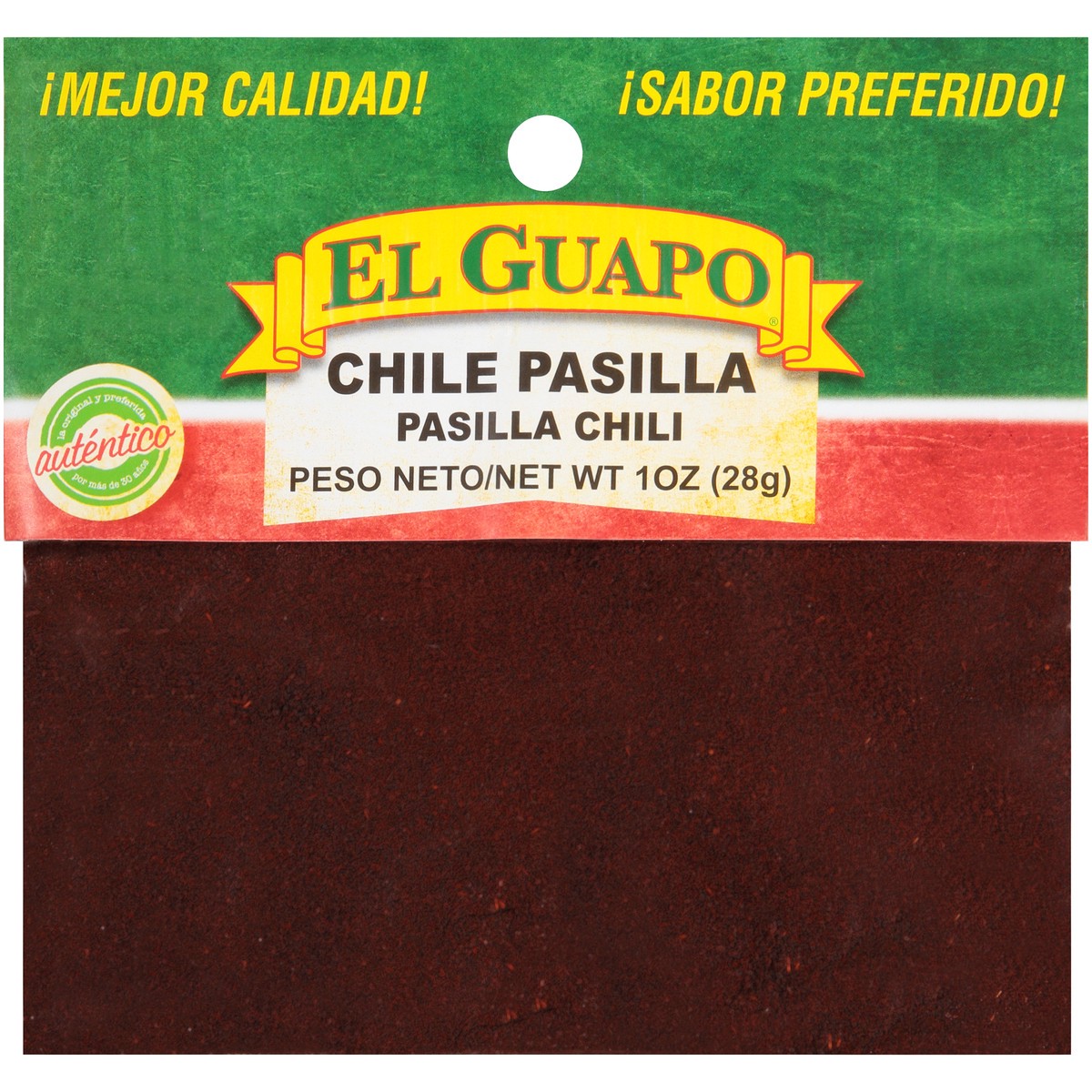 slide 1 of 5, El Guapo Ground Pasilla Chili (Chile Pasilla Molido), 1 oz