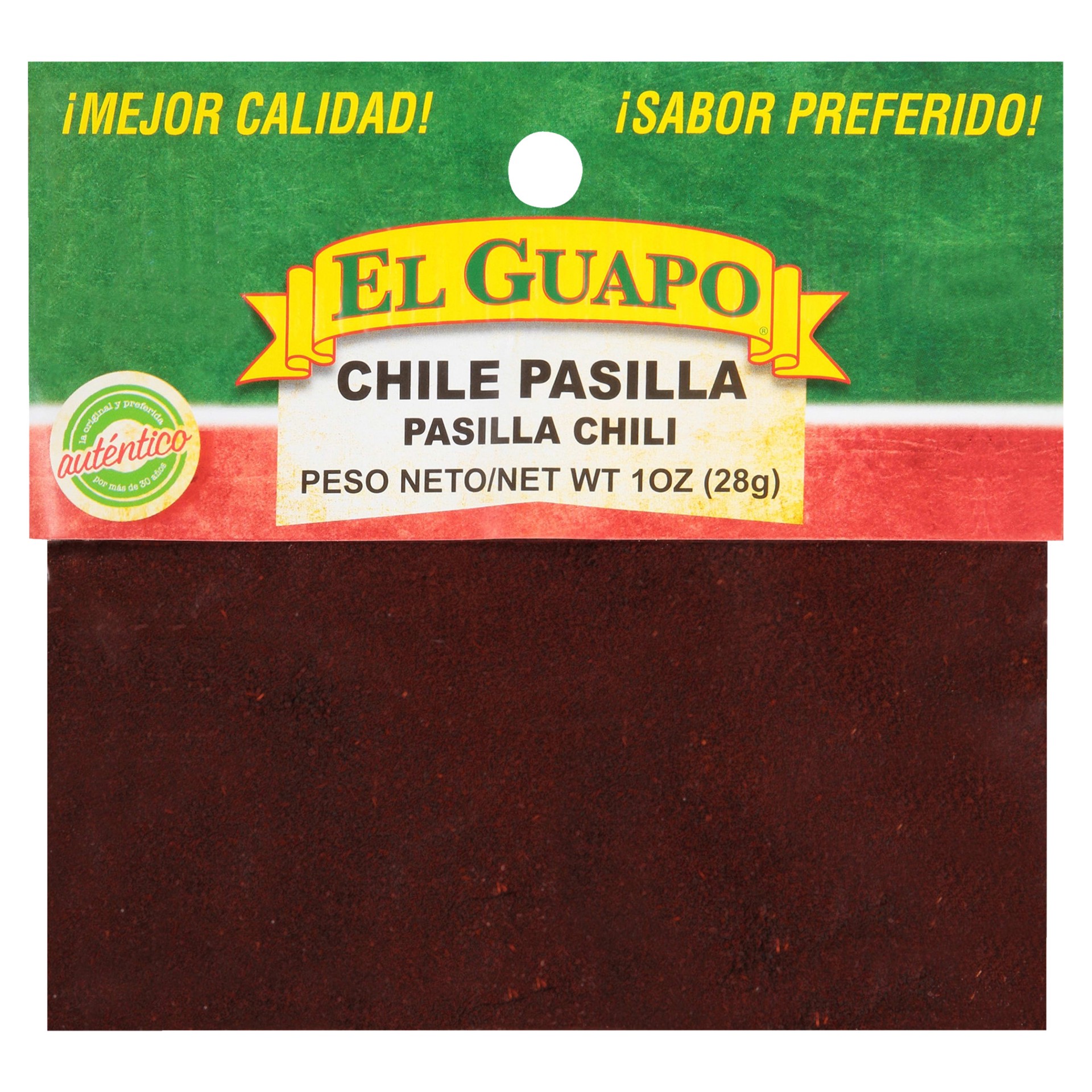 slide 1 of 5, El Guapo Ground Pasilla Chili (Chile Pasilla Molido), 1 oz, 1 oz