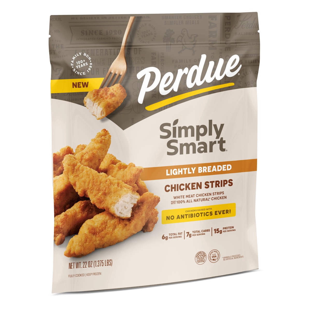 slide 7 of 13, Perdue Simply Smart Lightly Breaded Chicken Strips, 22 oz