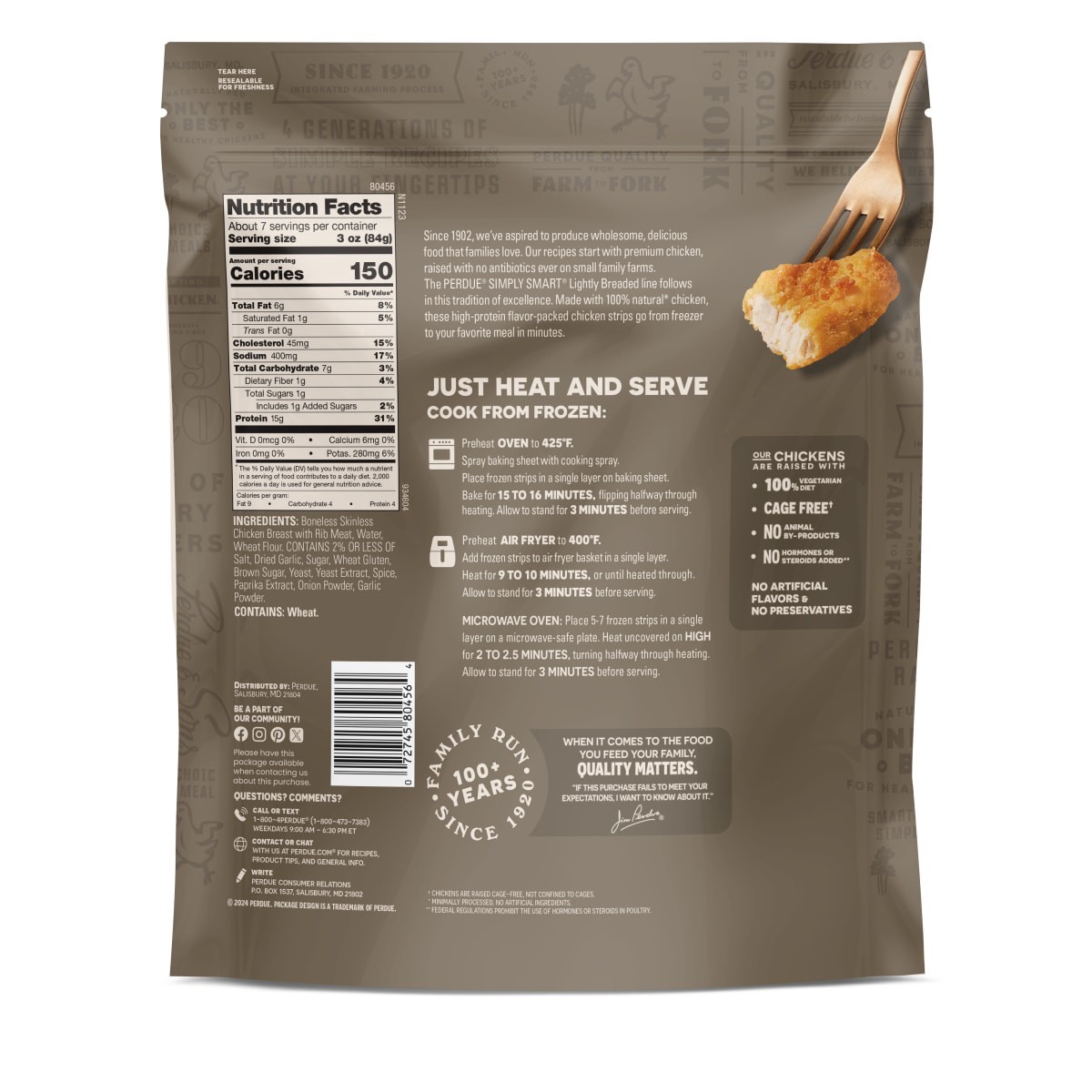 slide 2 of 13, Perdue Simply Smart Lightly Breaded Chicken Strips, 22 oz