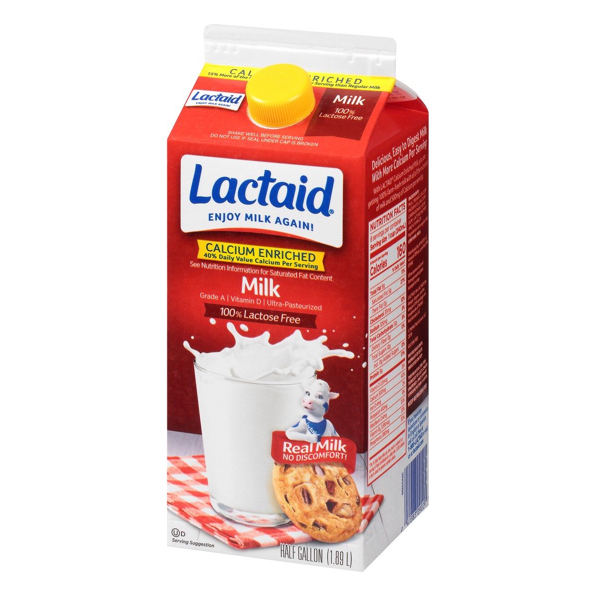 slide 12 of 12, Lactaid Whole Milk Calcium Enriched, 64oz, 1/2 gal
