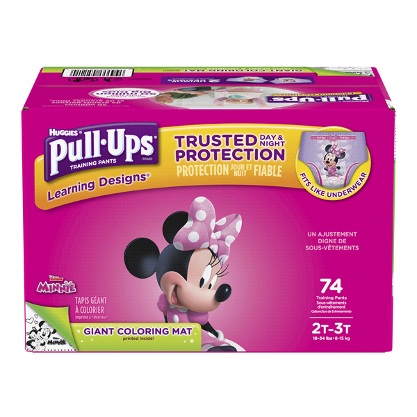 slide 1 of 1, Huggies Pull Ups Learning Design Girls 2T-3T, 74 ct