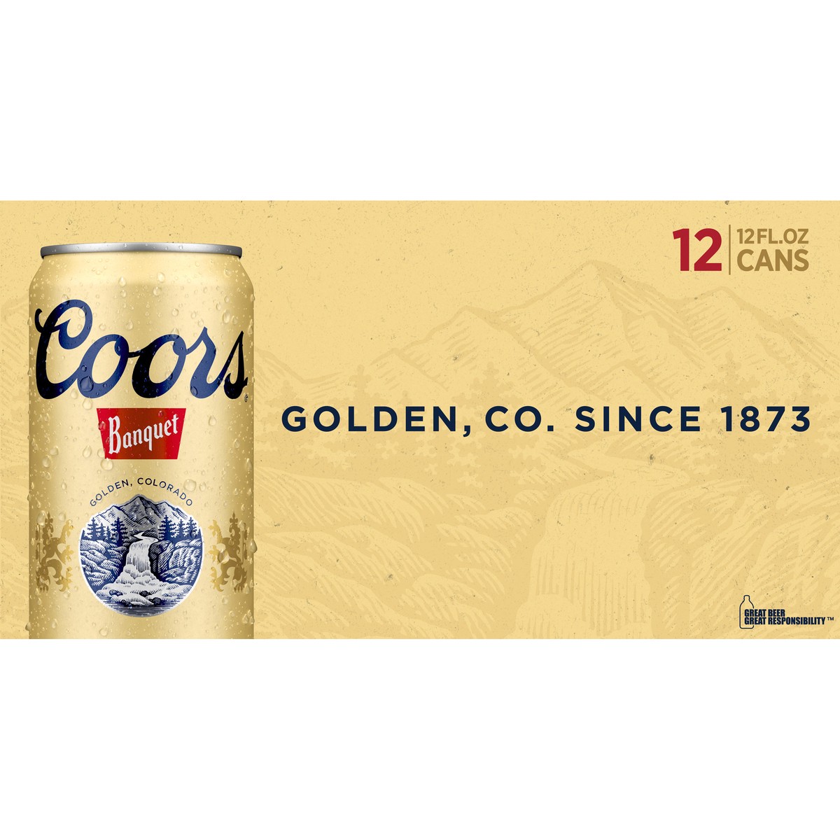 slide 5 of 9, Coors Banquet Lager Beer, 5% ABV, 12-pack, 12-oz beer cans, 12 ct; 12 fl oz