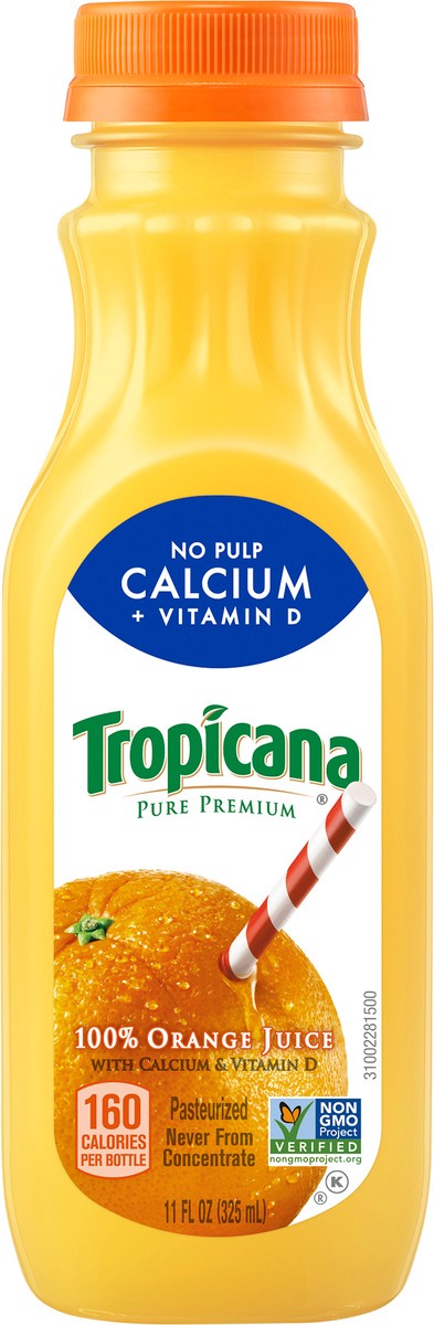 slide 10 of 12, No Pulp 100% Orange Juice, 11 fl oz