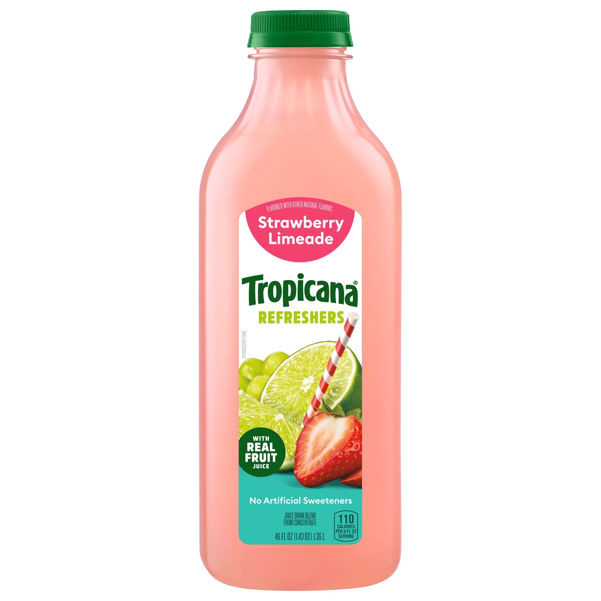 slide 5 of 12, Tropicana Refreshers Strawberry Limeade Juice Drink With Real Fruit Juice - 46 fl oz, 46 fl oz